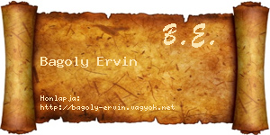 Bagoly Ervin névjegykártya